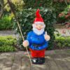 Boris Bezem, een super grote tuinkabouter van 92cm hoog! Blauw