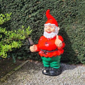 Lambert Lamp, een super grote tuinkabouter van 92cm hoog! Rood