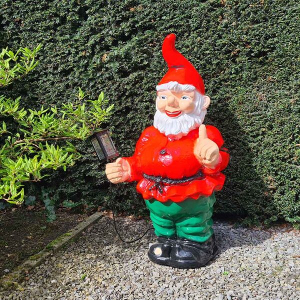 Lambert Lamp, een super grote tuinkabouter van 92cm hoog! Rood