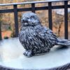 Mies Mus, prachtige grote mus in antiek zilver of licht grijs