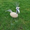 Metalen wiebelvogel van echt steen