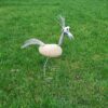 Metalen wiebelvogel van echt steen