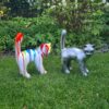 Kitty, mini kat wit splash en antiek zilver
